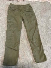 Next Khaki Green Cargo Pants Trousers Boys 13 Years Elasticated waist