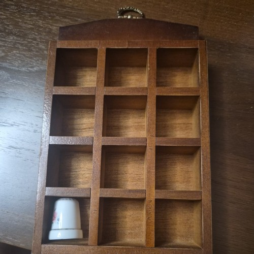 Thimble display case wooden - display,