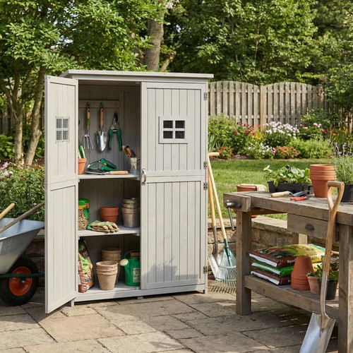 Wooden garden shed - garden, tool