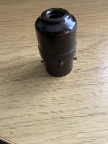Bakelite round brown plug - bakelite,