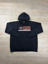 Vintage Harley Davidson Hoodie Men’s Size XL Black Logo Biker Motorcycle