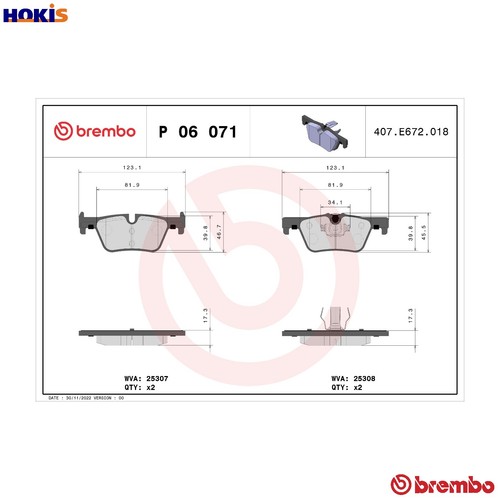 Brake pad set disc - p, 06