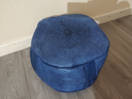 Handmade moroccan blue - moroccan, pouffe