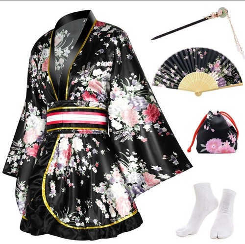 Japanese geisha yukata short - geisha,