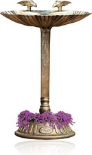 Vintage Bronze Bird Bath With
