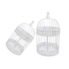 Vintage Style Metal Bird Cage Decorative Flower Wedding White Display Birdcage U