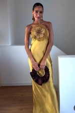 Zara Long Halter Satin Dress