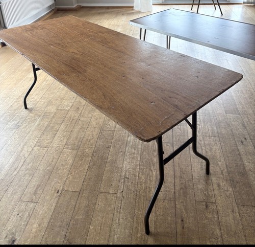 6ft wooden trestle table - wooden,