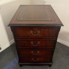 Antique mahogany two-drawer filing cabinet