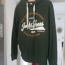 Jack & Jones Green Hoodie Size Medium 