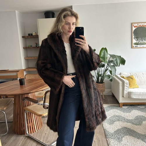 Vintage brown mink - , coat
