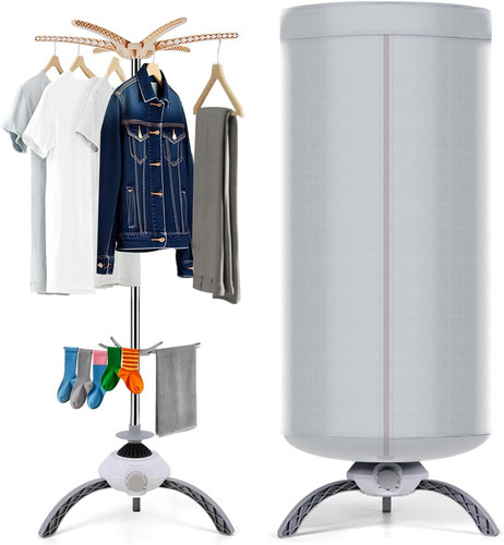 Heated clothes airer - clothes, with