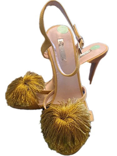 Ladies gold pompoms bellucci - gold,