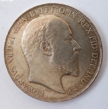 Edward VII silver crown coin 1902 