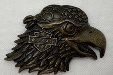Vtg bronze Belt Buckle Eagle