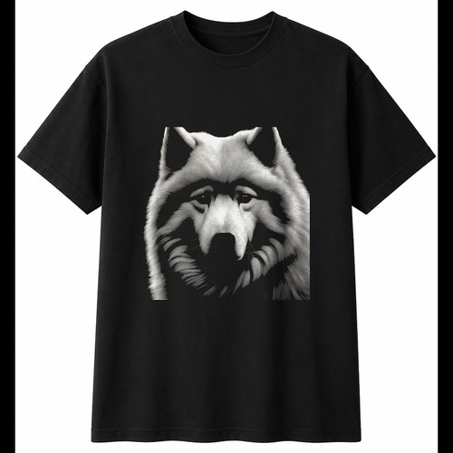 Charcoal samoyed portrait dog - samoyed,