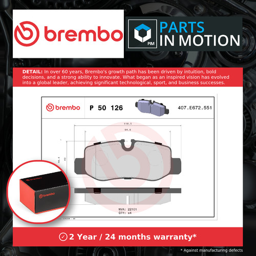 Brake pads set fits - pads,