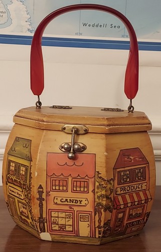 Vintage decoupage wood box - vintage,
