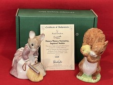 Beswick Beatrix Potter Figurines Squirrel Nutkin & Hunca Munca Figure LARGE L/Ed