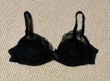 Agent Provocateur Lingerie 32 DD Black Lacy Fifi Bra 32DD
