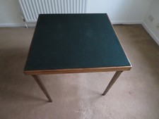 Antique Vono Green Baize Folding Card Table Games Table Fully Working 1930s