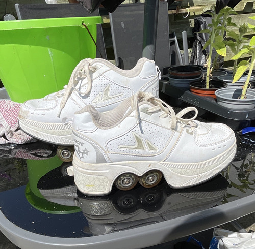 White roller skate shoes - roller,