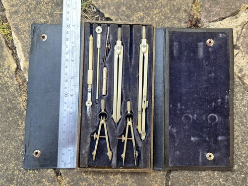 Vintage drawing instrument set - vintage,