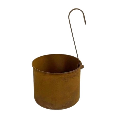 Planter with hook - planter, rustic