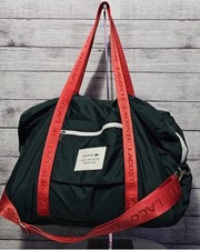 Lacoste Green Red Rare Reversible Weekend Bag: Travel, Gym, Duffle Holdall New❤️