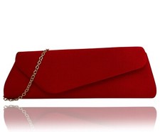 New Womens Ladies Clutch Bag Bridal Evening Party Shoulder Plain Handbag Cross