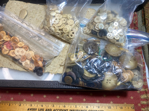 Large lot antique horn bone
