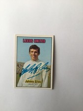 Vintage A & BC 1970/71 signed trading card Johnny Giles
