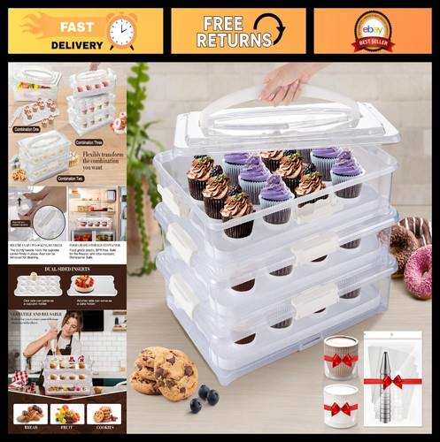 Tier cupcake carrier holds - carrier,