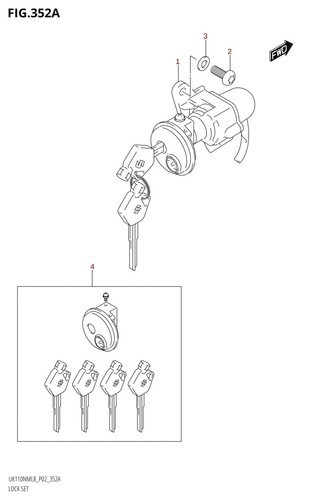 Suzuki genuine lock assy - genuine,