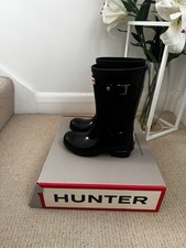 Hunter Wellies Black Gloss