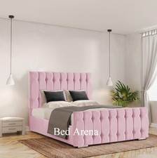 Plush Velvet Queen Bed Frame