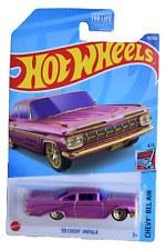 HOT WHEELS 59 CHEVY IMPALA 2022 CHEVY BEL AIR #70 Pink MINT USA CARD