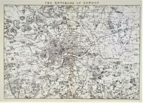 Old antique map city plan - old,