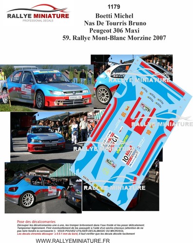 Decals ref 1179 peugeot - 1/43,