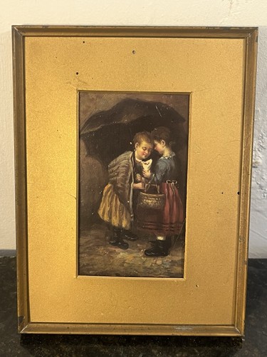 Victorian oil painting girls - oil,