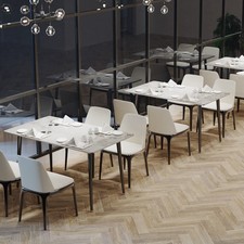 Modern Marble Dining Table Kitchen Anti-scratch Glossly Restaurant Canteen Table