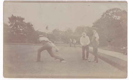 Edwardian lawn bowls bowling - lawn,