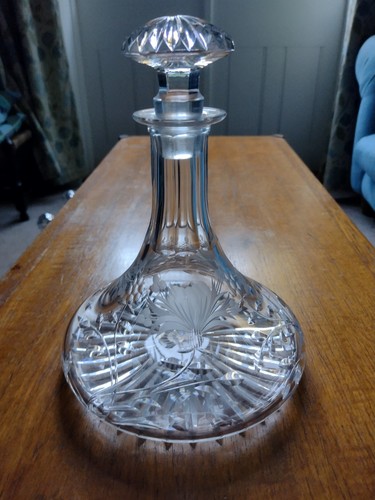 Vintage crystal ships decanter - crystal,