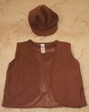 Smiffys Boys' Brown Victorian Boy Waistcoat & Cap Fancy Dress,One Size(Age 4-10)