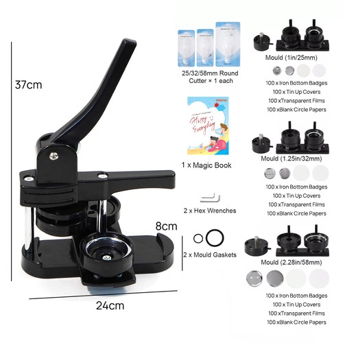 Poriya button maker set - maker,