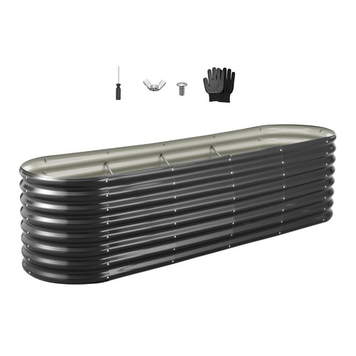 Uimoso metal raised garden bed - garden,