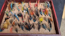 Box of salmon and trout flies