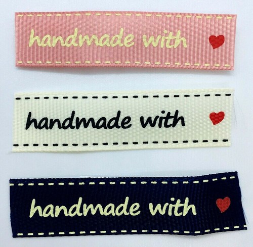Fabric labels hand made - made, with