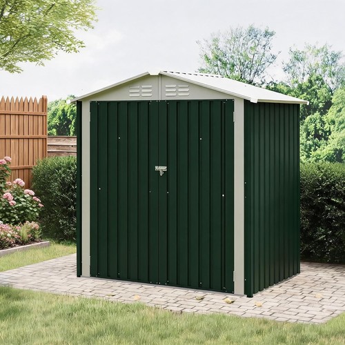 Galvanized steel shed 6x4ft - steel,
