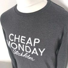 Cheap Monday Stockholm Jumper Men's Medium Grey Pullover Sweater